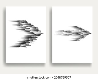 Contemporary composition .Modern minimal posters .Linear  design . Speed lines .Trendy background . Vector illustration