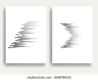 Contemporary composition .Modern minimal posters .Linear  design . Speed lines .Trendy background . Vector illustration