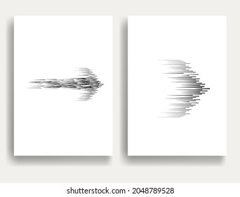 Contemporary composition .Modern minimal posters .Linear  design . Speed lines .Trendy background . Vector illustration