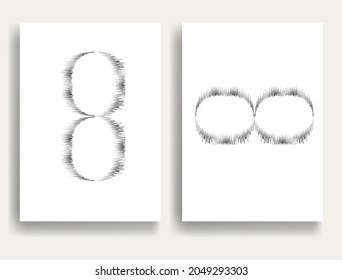 Contemporary composition .Modern minimal posters .Linear  design . Speed lines .Trendy background . Vector illustration