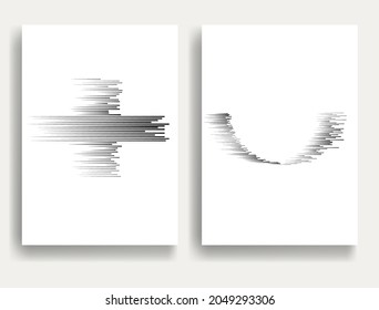 Contemporary composition .Modern minimal posters .Linear  design . Speed lines .Trendy background . Vector illustration