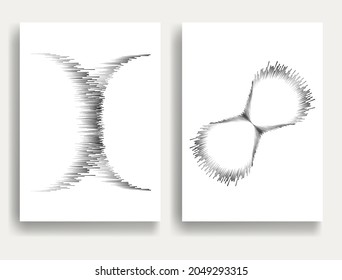 Contemporary composition .Modern minimal posters .Linear  design . Speed lines .Trendy background . Vector illustration