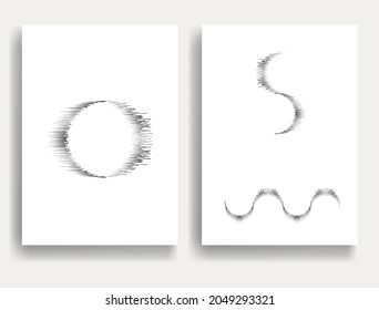 Contemporary composition .Modern minimal posters .Linear  design . Speed lines .Trendy background . Vector illustration