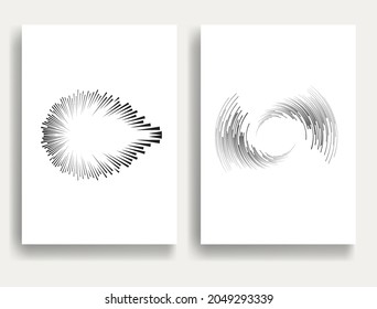 Contemporary composition .Modern minimal posters .Linear  design . Speed lines .Trendy background . Vector illustration