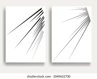Contemporary composition .Modern minimal posters .Linear  design . Speed lines .Trendy background . Vector illustration