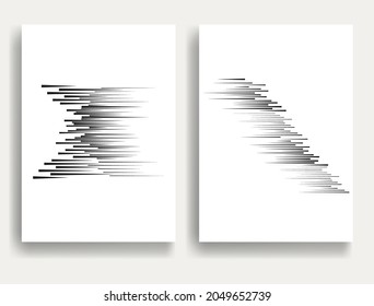 Contemporary composition .Modern minimal posters .Linear  design . Speed lines .Trendy background . Vector illustration