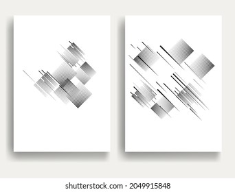 Contemporary composition .Modern minimal posters .Linear  design . Speed lines .Trendy background . Vector illustration