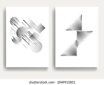 Contemporary composition .Modern minimal posters .Linear  design . Speed lines .Trendy background . Vector illustration