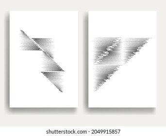 Contemporary composition .Modern minimal posters .Linear  design . Speed lines .Trendy background . Vector illustration