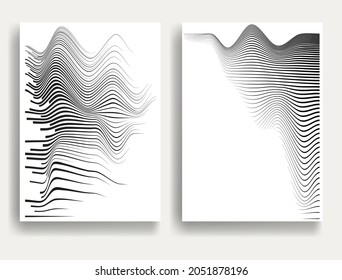 Contemporary composition .Modern minimal posters .Linear  design . Speed lines .Trendy background . Vector illustration