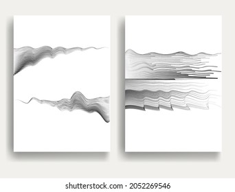 Composición contemporánea .Afiches mínimos modernos .Diseño lineal . Líneas de velocidad .Fondo de moda . Formas geométricas. Ilustración de líneas rápidas .Vector.