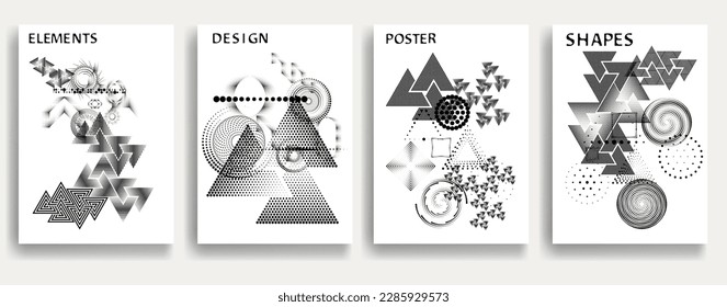 Composición contemporánea .Afiches mínimos modernos .Diseño lineal . Fondo de moda. Ilustración del vector