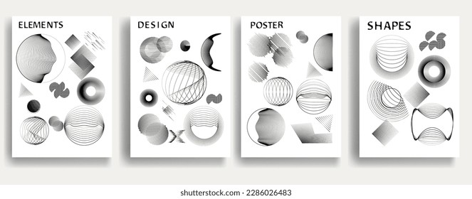 Composición contemporánea .Afiches mínimos modernos .Diseño lineal . Fondo de moda. Ilustración del vector