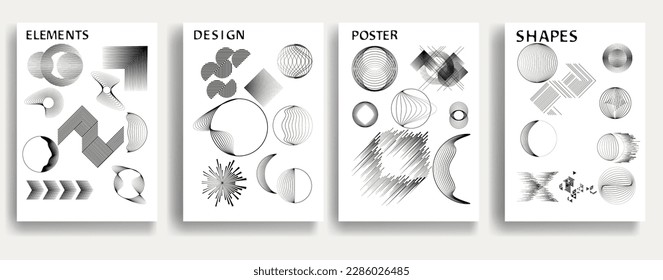 Contemporary composition .Modern minimal posters .Linear  design . Trendy background . Vector illustration