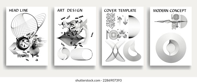 Contemporary composition .Modern minimal posters .Linear  design . Trendy background . Vector illustration