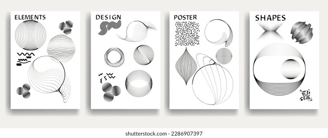 Contemporary composition .Modern minimal posters .Linear  design . Trendy background . Vector illustration