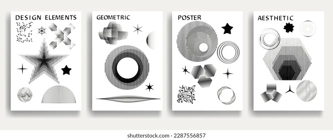 Contemporary composition .Modern minimal posters .Linear  design . Trendy background . Vector illustration