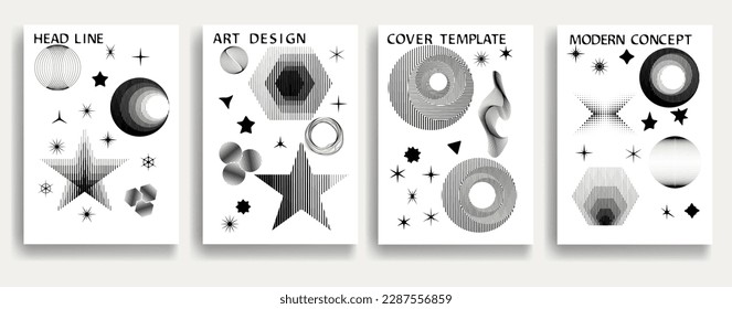 Contemporary composition .Modern minimal posters .Linear  design . Trendy background . Vector illustration