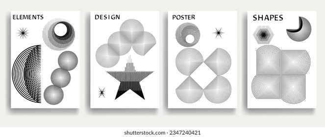 Contemporary composition .Modern minimal posters .Linear  design . Trendy background . Vector illustration