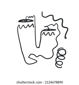 Contemporary continuous one line drawing. Decor Printable Art, Abstract Art Prints, Modern Wall Art, House Warming Gift. Hand drawn portrait in modern abstract graphic style.