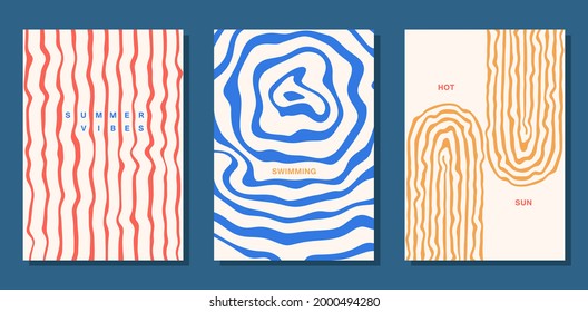 Diseño de cubiertas contemporáneas de estilo a mediados de siglo. Gráficos minimalistas abstractos. Impresión artística estética de moda bohemia. Ilustración del vector
