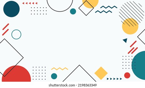 contemporary design background template memphis style