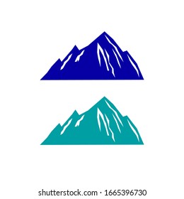 Contemporary design Hills, blue on white