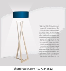 Contemporary design lamp, abstract vintage background, Vector background