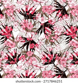 Diseño abstracto digital contemporáneo con Formas dinámicas, texturas suaves y colores vibrantes, ideal para la impresión de telas, textiles de moda, decoración del hogar y diseños creativos de patrones de superficie.