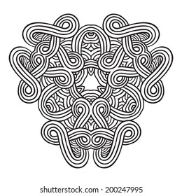 Contemporary doily round lace floral pattern card, circle, mandala 