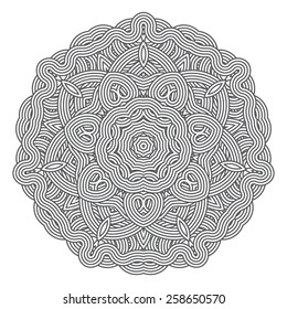 Contemporary doily round lace floral pattern card, circle, mandala, amulet