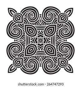 Contemporary doily round lace floral pattern card, circle, mandala, amulet