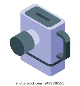 Contemporary donation box featuring a secure coin slot and sturdy handle for convenient placement, encouraging charitable giving