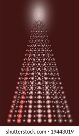 Contemporary Dot Christmas tree in Chocolate shade