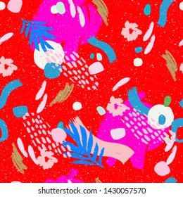 Contemporary Elements  Seamless Pattern Design , Modern Print 