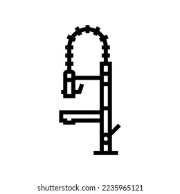 contemporary faucet water line icon vector. contemporary faucet water sign. isolated contour symbol black illustration