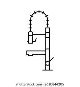 contemporary faucet water line icon vector. contemporary faucet water sign. isolated contour symbol black illustration