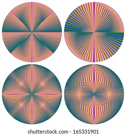Contemporary Feng Shui pattern symbolizing simplicity with vibrant colors radiating harmony and spirituality