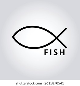 Contemporary Fish Logo Vector – Black Minimalist Emblem for Ethical Branding, Marine-Based Products and Aqua-Themed Businesses