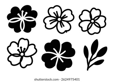 Contemporary Floral Graphics in Black