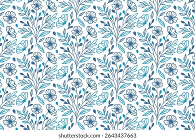 contemporary floral line sketch pattern featuring soft botanical textures for decorative table tops pillow fabrics and home textile use

