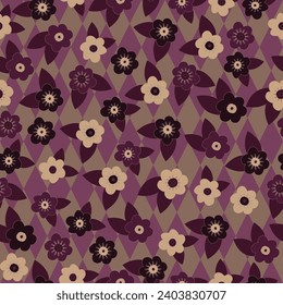 Contemporary floral seamless pattern. Abstract vector illustration. Design for texture, fabric, clothing, wrapping, decoration. 