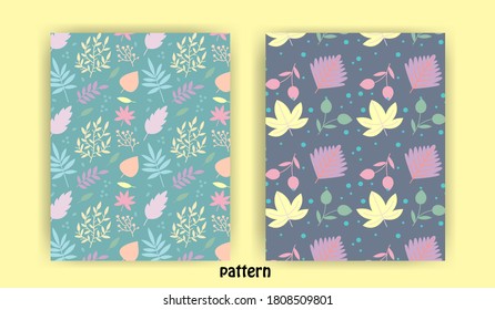 Collage de patrones sin costura floral contemporáneo. Es bueno para carteles, tarjetas, invitaciones, volantes, portadas, pancartas, carteles, folletos y otros diseños gráficos. Ilustración vectorial.