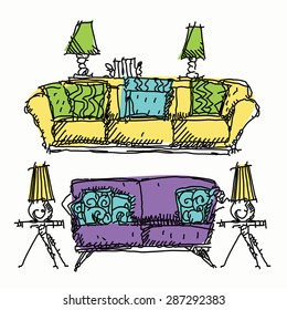 Contemporary furniture doodles.
