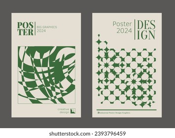 Contemporary futuristic posters. A set of modern covers with a minimalistic silhouette, graphic elements, basic drawings, geometric shapes. Conceptual business design in retro style. Brutalism print