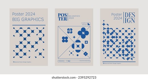 Contemporary futuristic posters. A set of modern covers with a minimalistic silhouette, graphic elements, basic drawings, geometric shapes. Conceptual business design in retro style. Brutalism print