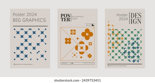 Contemporary futuristic posters. A set of modern covers with a minimalistic silhouette, graphic elements, basic drawings, geometric shapes. Conceptual business design in retro style. Brutalism print
