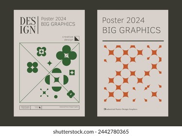 Contemporary futuristic posters. A set of modern covers with a minimalistic silhouette, graphic elements, basic drawings, geometric shapes. Conceptual business design in retro style. Brutalism print