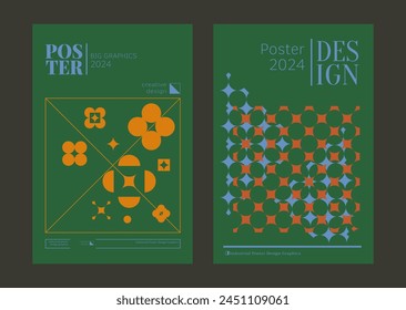 Contemporary futuristic posters. A set of modern covers with a minimalistic silhouette, graphic elements, basic drawings, geometric shapes. Conceptual business design in retro style. Brutalism print