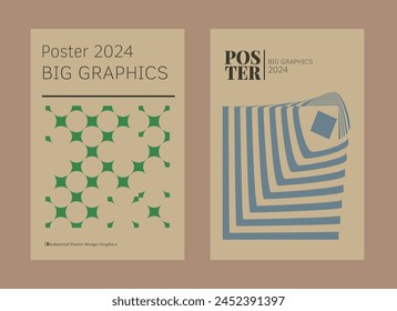 Contemporary futuristic posters. A set of modern covers with a minimalistic silhouette, graphic elements, basic drawings, geometric shapes. Conceptual business design in retro style. Brutalism print